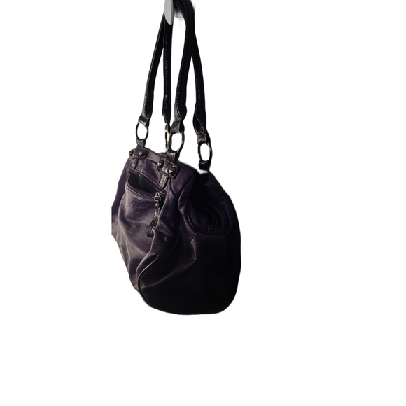 Gussaci Women's Studded Hand or Shoulder Bag Purple/Black GUC - Picture 7 of 9